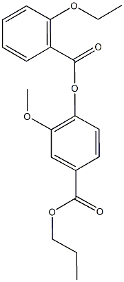 propyl 4-[(2-ethoxybenzoyl)oxy]-3-methoxybenzoate Struktur