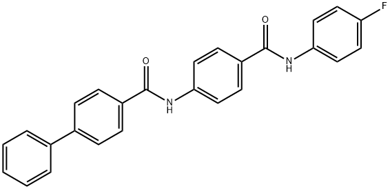 N-{4-[(4-fluoroanilino)carbonyl]phenyl}[1,1'-biphenyl]-4-carboxamide Struktur