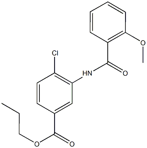 propyl 4-chloro-3-[(2-methoxybenzoyl)amino]benzoate Struktur