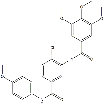 N-{2-chloro-5-[(4-methoxyanilino)carbonyl]phenyl}-3,4,5-trimethoxybenzamide Struktur