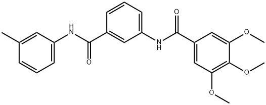 3,4,5-trimethoxy-N-[3-(3-toluidinocarbonyl)phenyl]benzamide Struktur