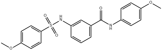 N-(4-methoxyphenyl)-3-{[(4-methoxyphenyl)sulfonyl]amino}benzamide Struktur