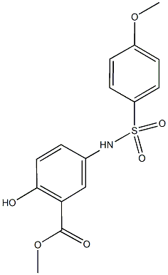 methyl 2-hydroxy-5-{[(4-methoxyphenyl)sulfonyl]amino}benzoate Struktur