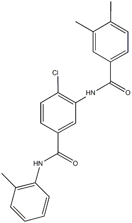 4-chloro-3-[(3,4-dimethylbenzoyl)amino]-N-(2-methylphenyl)benzamide Struktur