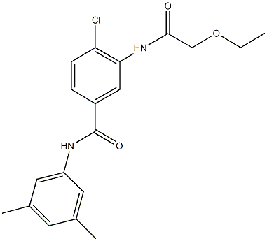 4-chloro-N-(3,5-dimethylphenyl)-3-[(ethoxyacetyl)amino]benzamide Struktur