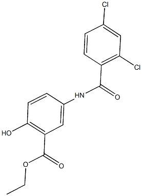 ethyl 5-[(2,4-dichlorobenzoyl)amino]-2-hydroxybenzoate Struktur