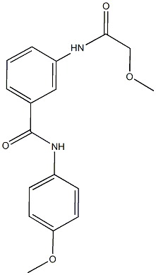 3-[(methoxyacetyl)amino]-N-(4-methoxyphenyl)benzamide Struktur