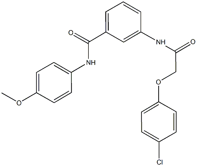 3-{[(4-chlorophenoxy)acetyl]amino}-N-(4-methoxyphenyl)benzamide Struktur