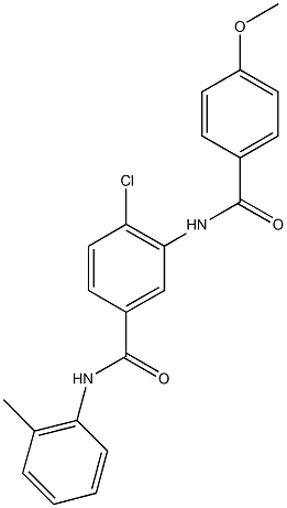 4-chloro-3-[(4-methoxybenzoyl)amino]-N-(2-methylphenyl)benzamide Struktur