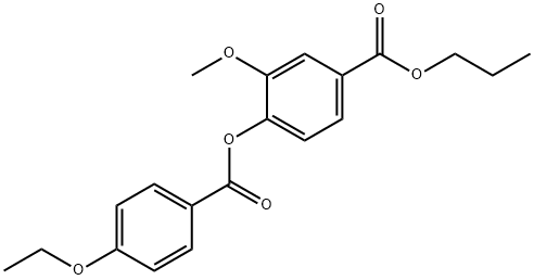 propyl 4-[(4-ethoxybenzoyl)oxy]-3-methoxybenzoate Struktur