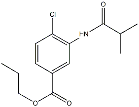 propyl 4-chloro-3-(isobutyrylamino)benzoate Struktur