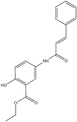 ethyl 5-(cinnamoylamino)-2-hydroxybenzoate Struktur