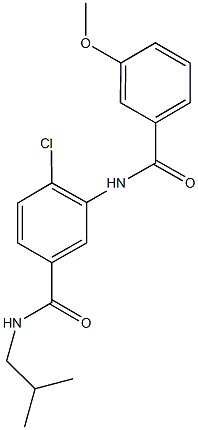 4-chloro-N-isobutyl-3-[(3-methoxybenzoyl)amino]benzamide Struktur