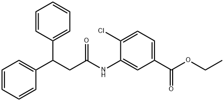 ethyl 4-chloro-3-[(3,3-diphenylpropanoyl)amino]benzoate Struktur