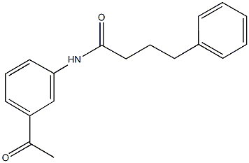 N-(3-acetylphenyl)-4-phenylbutanamide Struktur