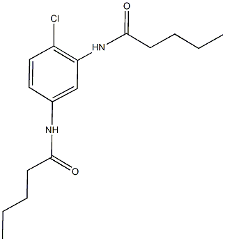 N-[2-chloro-5-(pentanoylamino)phenyl]pentanamide Struktur