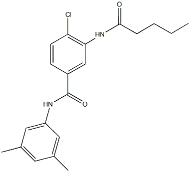 4-chloro-N-(3,5-dimethylphenyl)-3-(pentanoylamino)benzamide Struktur