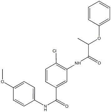 4-chloro-N-(4-methoxyphenyl)-3-[(2-phenoxypropanoyl)amino]benzamide Struktur