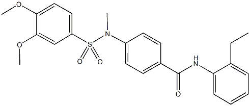 4-[[(3,4-dimethoxyphenyl)sulfonyl](methyl)amino]-N-(2-ethylphenyl)benzamide Struktur