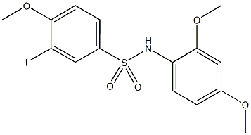 N-(2,4-dimethoxyphenyl)-3-iodo-4-methoxybenzenesulfonamide Struktur