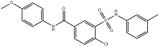 4-chloro-N-(4-methoxyphenyl)-3-(3-toluidinosulfonyl)benzamide Struktur