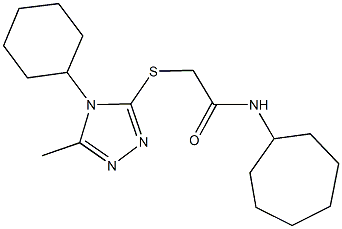 N-cycloheptyl-2-[(4-cyclohexyl-5-methyl-4H-1,2,4-triazol-3-yl)sulfanyl]acetamide Struktur