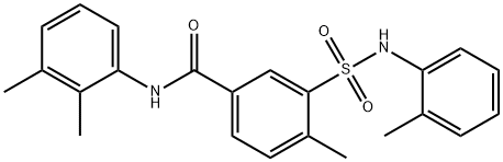 N-(2,3-dimethylphenyl)-4-methyl-3-(2-toluidinosulfonyl)benzamide Struktur