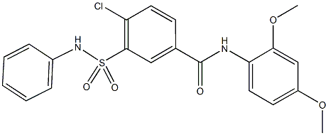 3-(anilinosulfonyl)-4-chloro-N-(2,4-dimethoxyphenyl)benzamide Struktur