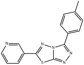 3-(4-methylphenyl)-6-(3-pyridinyl)[1,2,4]triazolo[3,4-b][1,3,4]thiadiazole Struktur