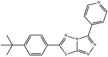 6-(4-tert-butylphenyl)-3-(4-pyridinyl)[1,2,4]triazolo[3,4-b][1,3,4]thiadiazole Struktur