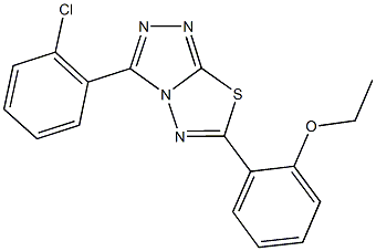 2-[3-(2-chlorophenyl)[1,2,4]triazolo[3,4-b][1,3,4]thiadiazol-6-yl]phenyl ethyl ether Struktur