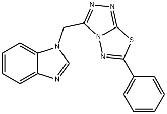 1-[(6-phenyl[1,2,4]triazolo[3,4-b][1,3,4]thiadiazol-3-yl)methyl]-1H-benzimidazole Struktur