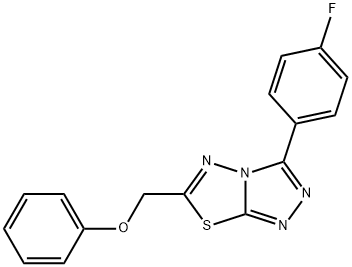 [3-(4-fluorophenyl)[1,2,4]triazolo[3,4-b][1,3,4]thiadiazol-6-yl]methyl phenyl ether Struktur