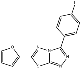 3-(4-fluorophenyl)-6-(2-furyl)[1,2,4]triazolo[3,4-b][1,3,4]thiadiazole Struktur