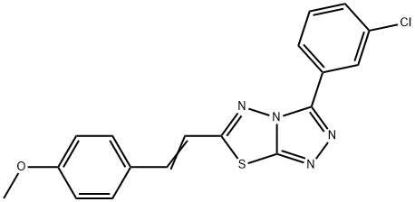 4-{2-[3-(3-chlorophenyl)[1,2,4]triazolo[3,4-b][1,3,4]thiadiazol-6-yl]vinyl}phenyl methyl ether Struktur