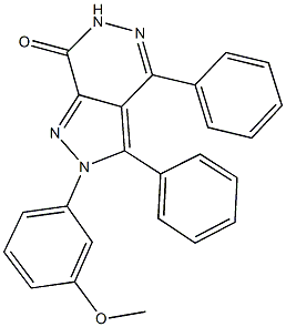 2-(3-methoxyphenyl)-3,4-diphenyl-2,6-dihydro-7H-pyrazolo[3,4-d]pyridazin-7-one Struktur