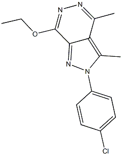 2-(4-chlorophenyl)-3,4-dimethyl-2H-pyrazolo[3,4-d]pyridazin-7-yl ethyl ether Struktur