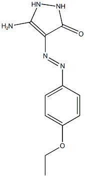 5-amino-4-[(4-ethoxyphenyl)diazenyl]-1,2-dihydro-3H-pyrazol-3-one Struktur