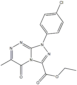 ethyl 1-(4-chlorophenyl)-6-methyl-5-oxo-1,5-dihydro[1,2,4]triazolo[3,4-c][1,2,4]triazine-3-carboxylate Struktur