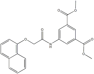 dimethyl 5-{[(1-naphthyloxy)acetyl]amino}isophthalate Struktur