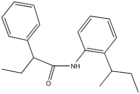 N-(2-sec-butylphenyl)-2-phenylbutanamide Struktur