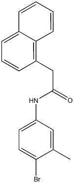 N-(4-bromo-3-methylphenyl)-2-(1-naphthyl)acetamide Struktur