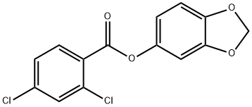 1,3-benzodioxol-5-yl 2,4-dichlorobenzoate Struktur