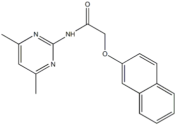 N-(4,6-dimethyl-2-pyrimidinyl)-2-(2-naphthyloxy)acetamide Struktur