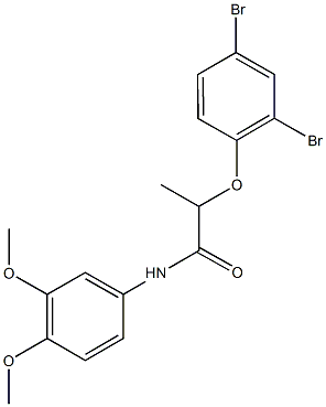 2-(2,4-dibromophenoxy)-N-(3,4-dimethoxyphenyl)propanamide Struktur