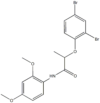 2-(2,4-dibromophenoxy)-N-(2,4-dimethoxyphenyl)propanamide Struktur