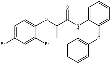 2-(2,4-dibromophenoxy)-N-(2-phenoxyphenyl)propanamide Struktur