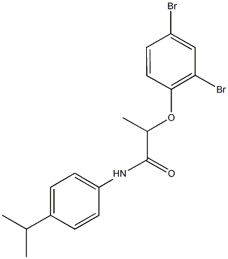 2-(2,4-dibromophenoxy)-N-(4-isopropylphenyl)propanamide Struktur