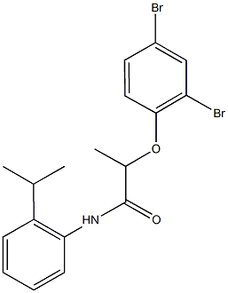 2-(2,4-dibromophenoxy)-N-(2-isopropylphenyl)propanamide Struktur