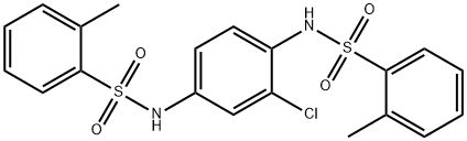 N-(2-chloro-4-{[(2-methylphenyl)sulfonyl]amino}phenyl)-2-methylbenzenesulfonamide Struktur